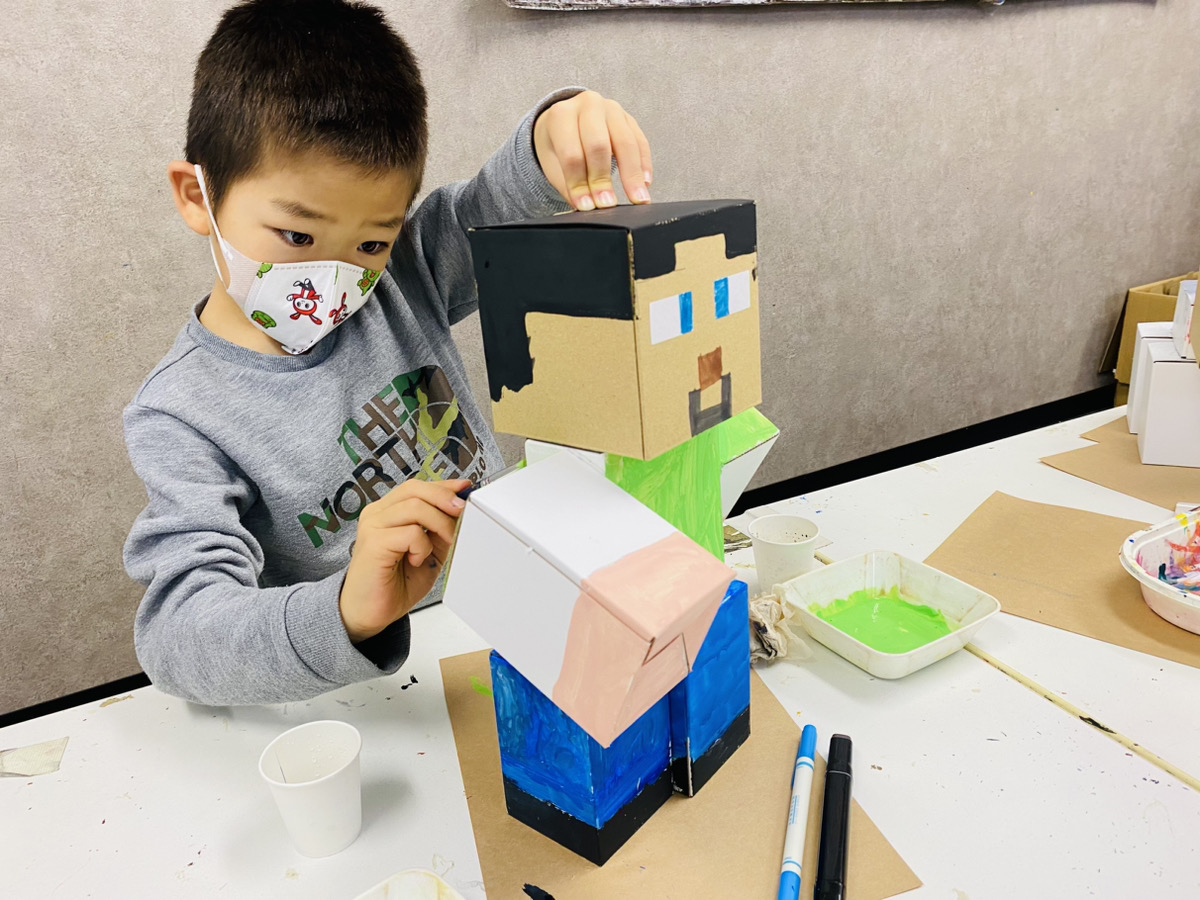 リアルマインクラフトを親子で体験！マイクラ工作