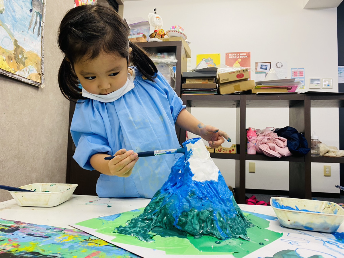 富士山アート！子供でも簡単なジオラマ工作！